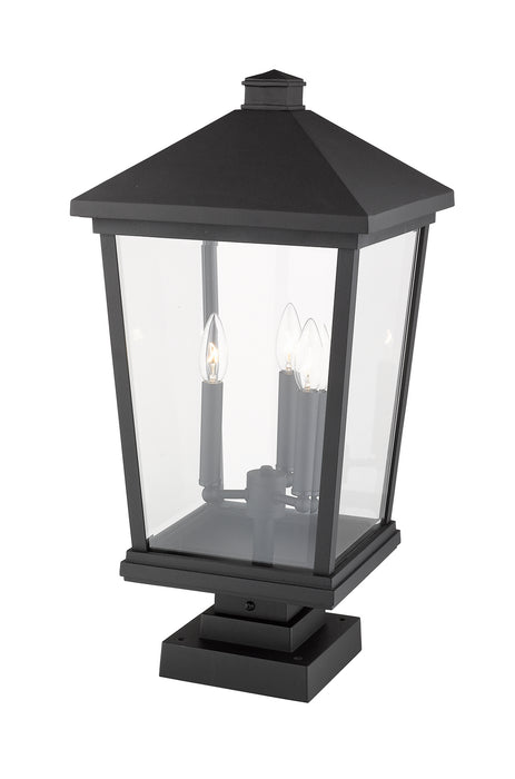 Z-Lite 568PHXLS-SQPM-BK Beacon Three Light Outdoor Pier Mount, Black Alternate Image.jpg