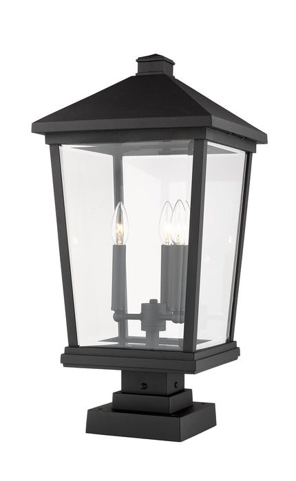 Z-Lite 568PHXLS-SQPM-BK Beacon Three Light Outdoor Pier Mount, Black Alternate Image 2.jpg