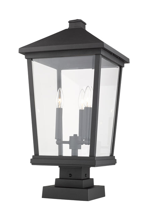 Z-Lite 568PHXLS-SQPM-BK Beacon Three Light Outdoor Pier Mount, Black Alternate Image 3.jpg