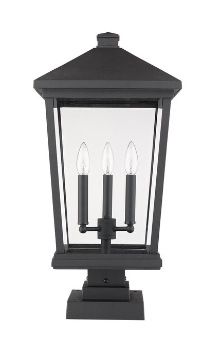 Z-Lite 568PHXLS-SQPM-BK Beacon Three Light Outdoor Pier Mount, Black Alternate Image 4.jpg