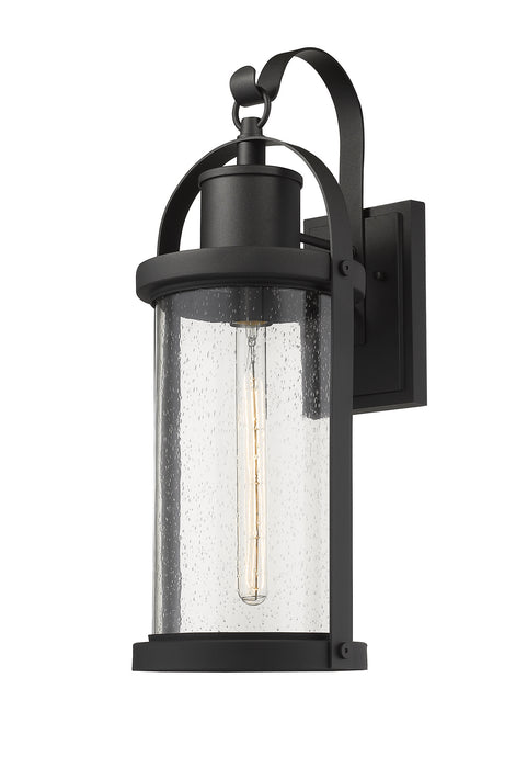 Z-Lite 569B-BK Roundhouse One Light Outdoor Wall Sconce, Black Main Image.jpg