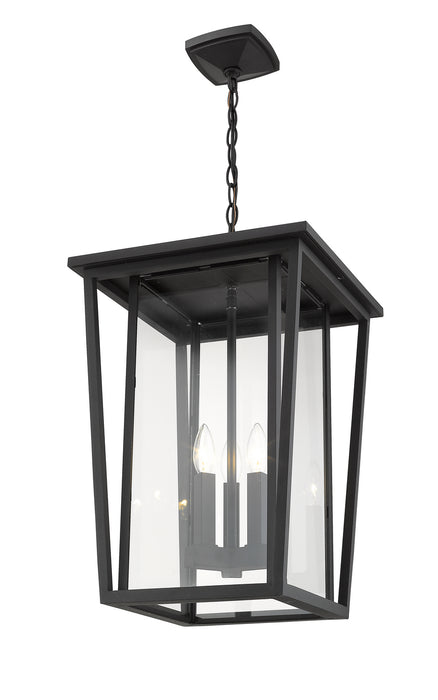 Z-Lite 571CHXL-BK Seoul Three Light Outdoor Chain Mount Ceiling Fixture, Black Alternate Image.jpg