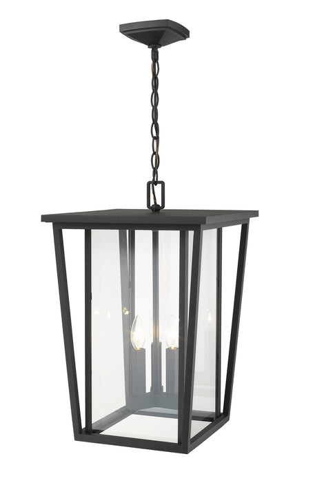 Z-Lite 571CHXL-BK Seoul Three Light Outdoor Chain Mount Ceiling Fixture, Black Alternate Image 2.jpg