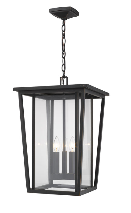 Z-Lite 571CHXL-ORB Seoul Three Light Outdoor Chain Mount Ceiling Fixture, Oil Rubbed Bronze Main Image.jpg