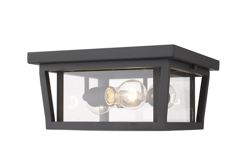 Z-Lite 571F-ORB Seoul Three Light Outdoor Flush Mount, Oil Rubbed Bronze Main Image.jpg