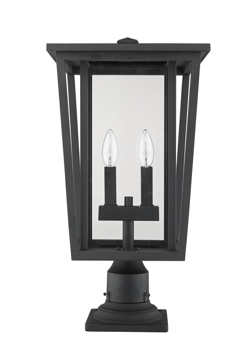 Z-Lite 571PHBR-533PM-BK Seoul Two Light Outdoor Pier Mount, Black Alternate Image 3.jpg