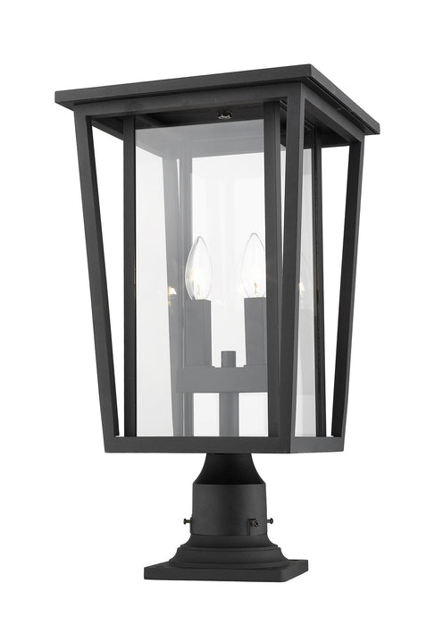 Z-Lite 571PHBR-533PM-BK Seoul Two Light Outdoor Pier Mount, Black Main Image.jpg