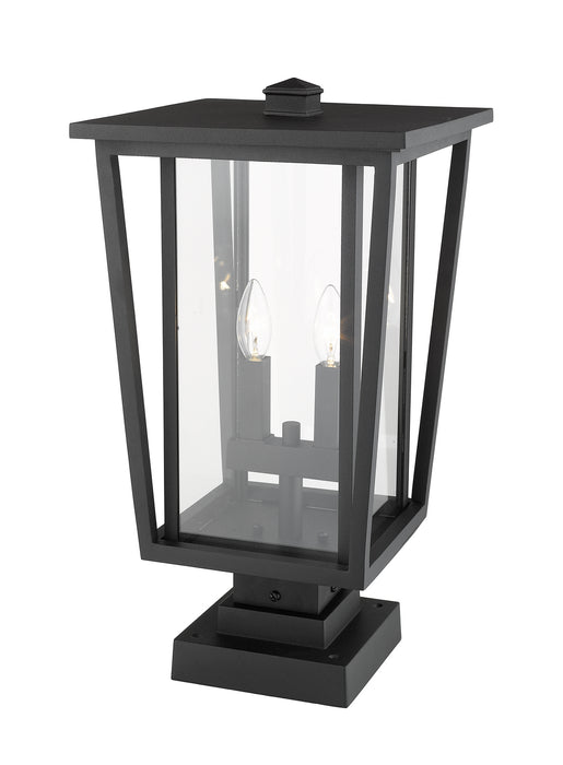 Z-Lite 571PHBS-SQPM-BK Seoul Two Light Outdoor Pier Mount, Black Alternate Image 2.jpg