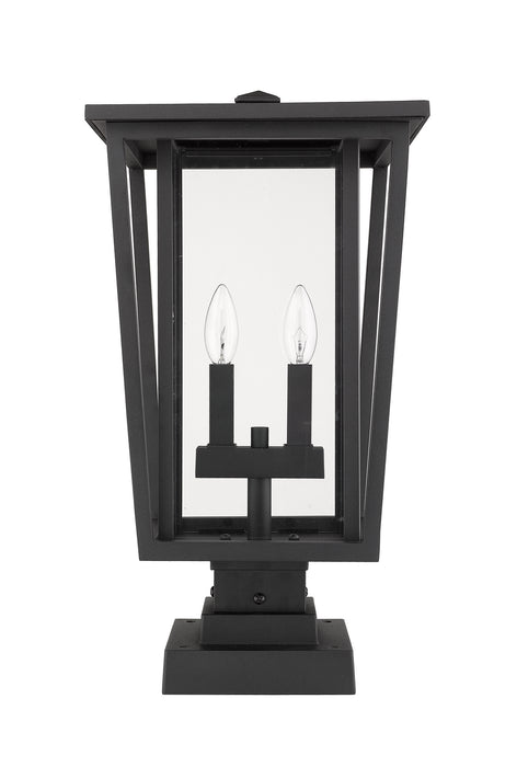 Z-Lite 571PHBS-SQPM-BK Seoul Two Light Outdoor Pier Mount, Black Alternate Image 3.jpg