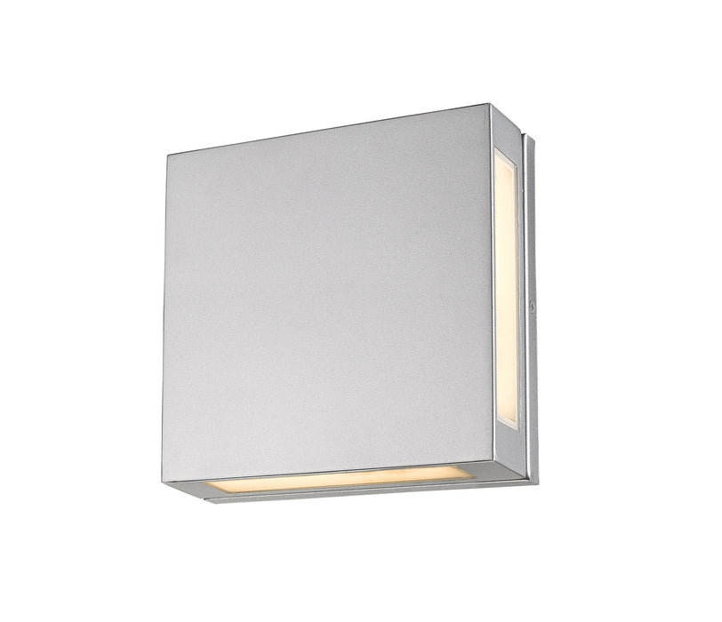 Z-Lite 572B-SL-LED Quadrate LED Outdoor Wall Sconce, Silver Alternate Image.jpg