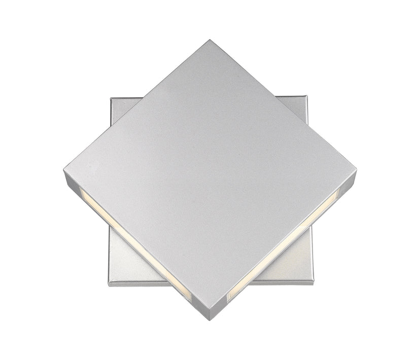 Z-Lite 572B-SL-LED Quadrate LED Outdoor Wall Sconce, Silver Main Image.jpg