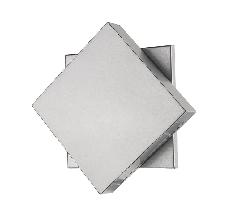 Z-Lite 573B-SL-LED Quadrate LED Outdoor Wall Sconce, Silver Alternate Image 4.jpg