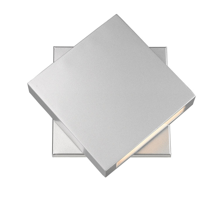 Z-Lite 573B-SL-LED Quadrate LED Outdoor Wall Sconce, Silver Main Image.jpg