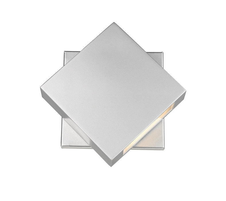 Z-Lite 573S-SL-LED Quadrate LED Outdoor Wall Sconce, Silver Main Image.jpg