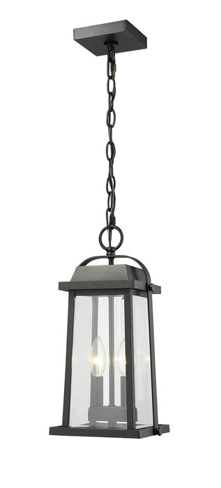 Z-Lite 574CHM-BK Millworks Two Light Outdoor Chain Mount Ceiling Fixture, Black Alternate Image.jpg