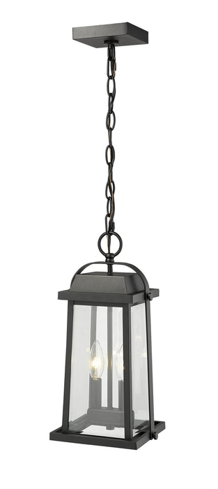 Z-Lite 574CHM-BK Millworks Two Light Outdoor Chain Mount Ceiling Fixture, Black Alternate Image 3.jpg