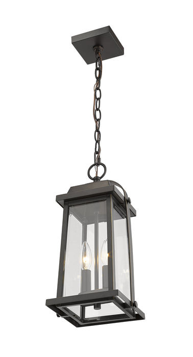 Z-Lite 574CHM-ORB Millworks Two Light Outdoor Chain Mount Ceiling Fixture, Oil Rubbed Bronze Alternate Image 3.jpg