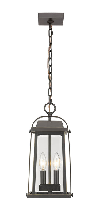 Z-Lite 574CHM-ORB Millworks Two Light Outdoor Chain Mount Ceiling Fixture, Oil Rubbed Bronze Main Image.jpg