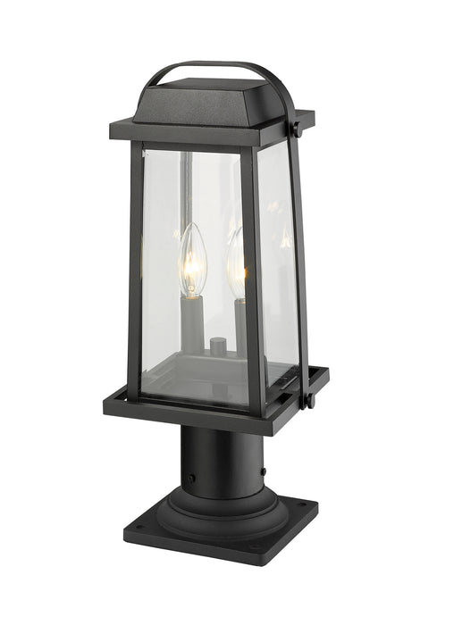 Z-Lite 574PHMR-533PM-BK Millworks Two Light Outdoor Pier Mount, Black Alternate Image 3.jpg