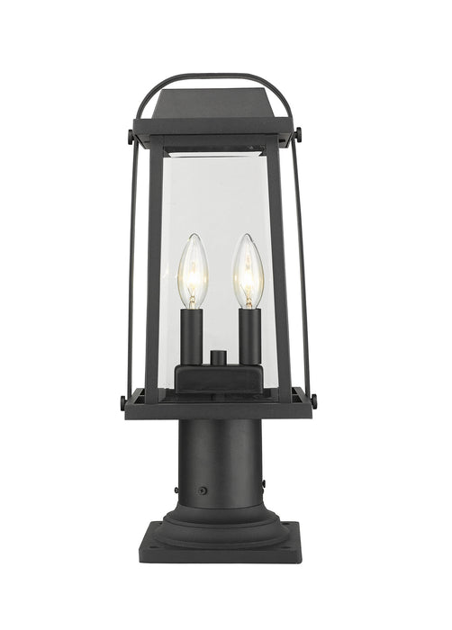 Z-Lite 574PHMR-533PM-BK Millworks Two Light Outdoor Pier Mount, Black Main Image.jpg