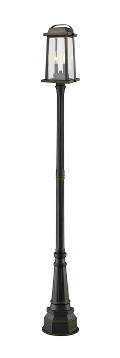 Z-Lite 574PHMR-564P-ORB Millworks Two Light Outdoor Post Mount, Oil Rubbed Bronze Main Image.jpg