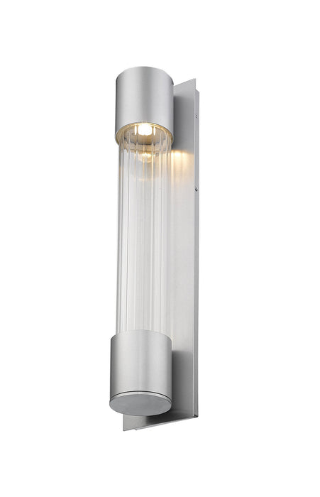 Z-Lite 575B-SL-LED Striate LED Outdoor Wall Sconce, Silver Alternate Image 2.jpg