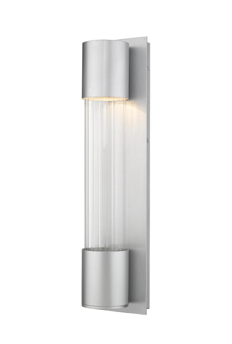 Z-Lite 575M-SL-LED Striate LED Outdoor Wall Sconce, Silver Main Image.jpg