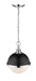 Z-Lite 619MP-MB-CH Peyton Two Light Mini Pendant, Matte Black / Chrome Alternate Image.jpg