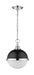 Z-Lite 619MP-MB-CH Peyton Two Light Mini Pendant, Matte Black / Chrome Alternate Image 4.jpg