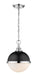 Z-Lite 619MP-MB-CH Peyton Two Light Mini Pendant, Matte Black / Chrome Main Image.jpg