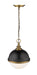 Z-Lite 619MP-MB-FB Peyton Two Light Mini Pendant, Matte Black / Factory Bronze Alternate Image.jpg