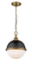 Z-Lite 619MP-MB-FB Peyton Two Light Mini Pendant, Matte Black / Factory Bronze Alternate Image 2.jpg