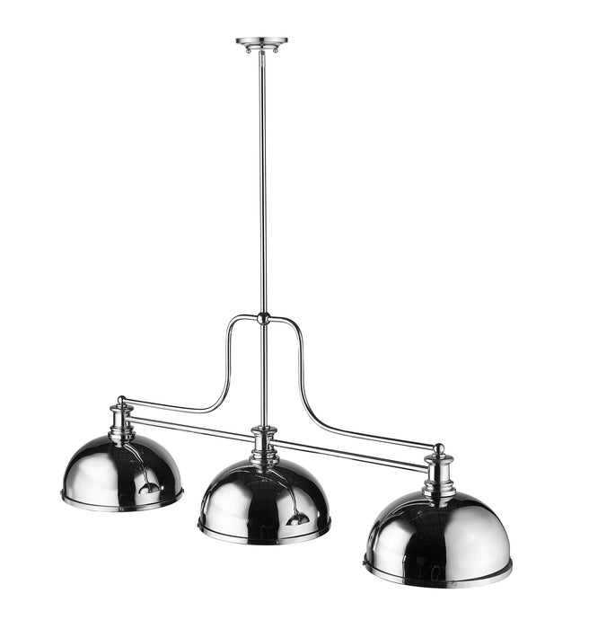 Z-Lite 725-3CH-D12CH Melange Three Light Chandelier, Chrome Alternate Image 3.jpg