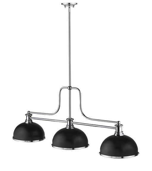 Z-Lite 725-3CH-D12MB+CH Melange Three Light Chandelier, Chrome Alternate Image.jpg