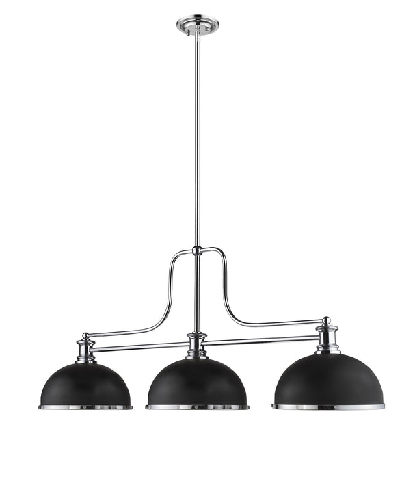 Z-Lite 725-3CH-D12MB+CH Melange Three Light Chandelier, Chrome Alternate Image 2.jpg