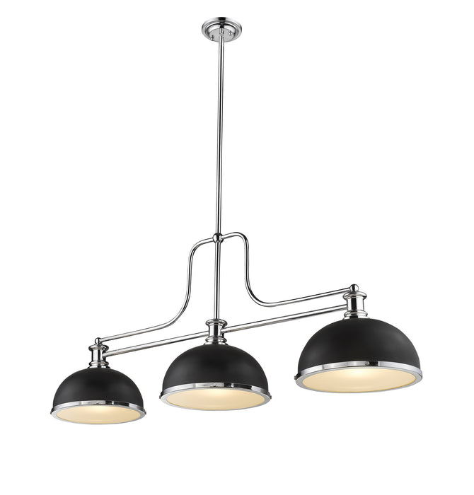 Z-Lite 725-3CH-D12MB+CH Melange Three Light Chandelier, Chrome Alternate Image 3.jpg