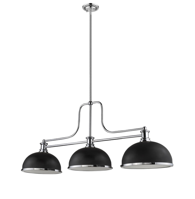 Z-Lite 725-3CH-D12MB+CH Melange Three Light Chandelier, Chrome Alternate Image 4.jpg