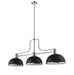 Z-Lite 725-3CH-D12MB+CH Melange Three Light Chandelier, Chrome Alternate Image 4.jpg