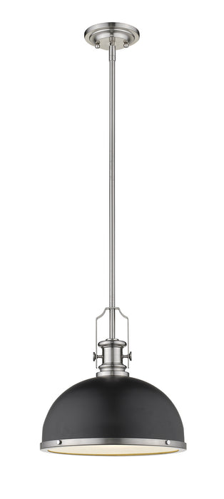 Z-Lite 725P12-MB+BN Melange One Light Pendant, Matte Black / Brushed Nickel Main Image.jpg