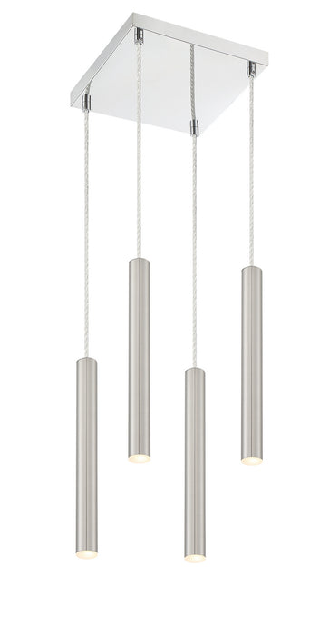 Z-Lite 917MP12-BN-LED-4SCH Forest LED Island Pendant, Chrome Main Image.jpg