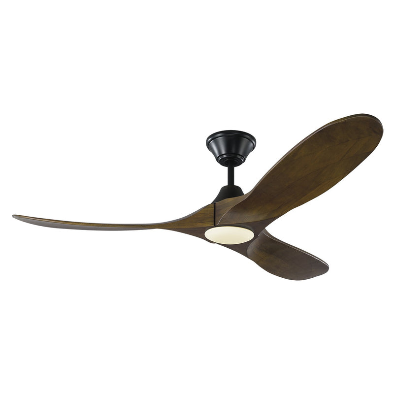 Visual Comfort Fan 3MAVR52BKD Maverick 52" LED Ceiling Fan, Matte Black and Dark Walnut Main Image.jpg
