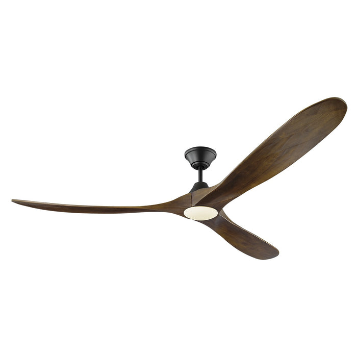 Visual Comfort Fan 3MAVR70BKD Maverick 70" LED Ceiling Fan, Matte Black and Dark Walnut Main Image.jpg