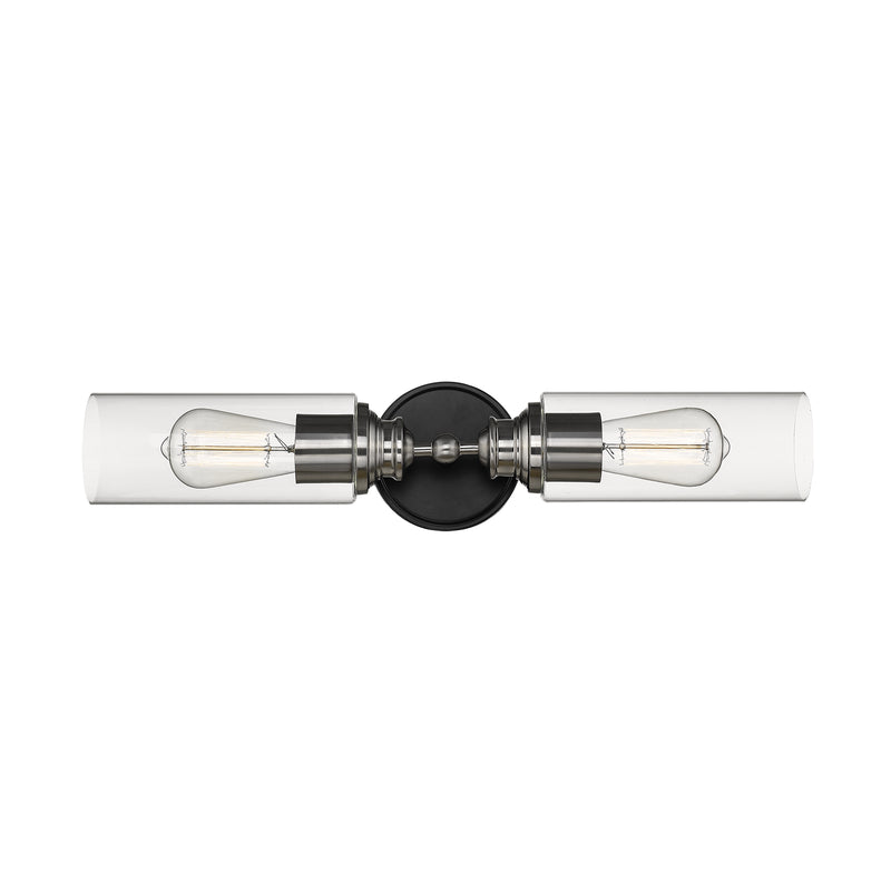 Millennium 2412-MB/BN Two Light Vanity, Matte Black/Brushed Nickel Main Image.jpg