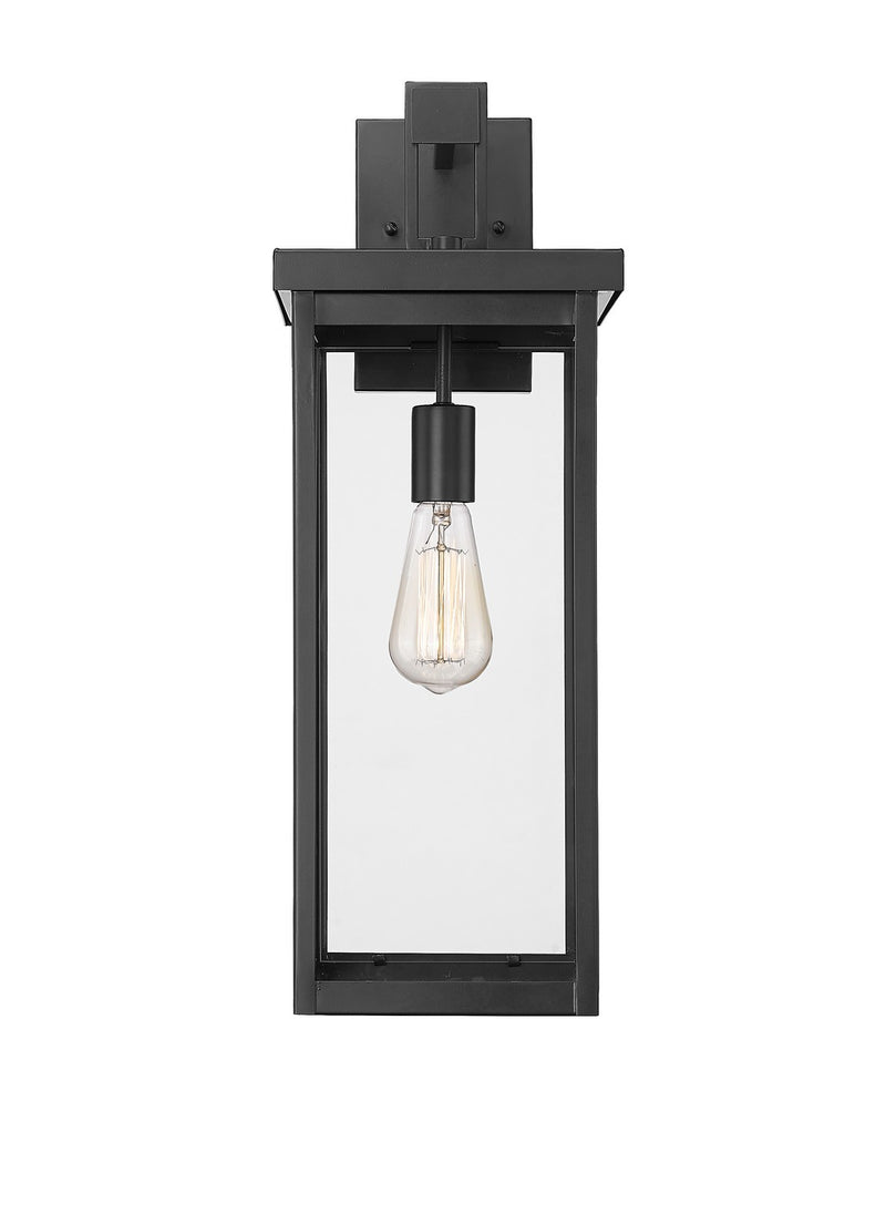 Millennium 42602-PBK Barkeley One Light Outdoor Wall Sconce, Powder Coated Black Main Image.jpg