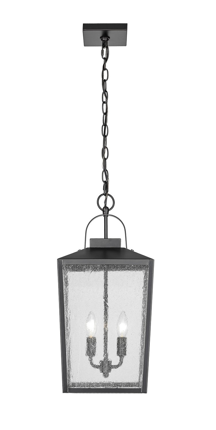 Millennium 42655-PBK Devens Two Light Outdoor Hanging Lantern, Powder Coated Black Main Image.jpg