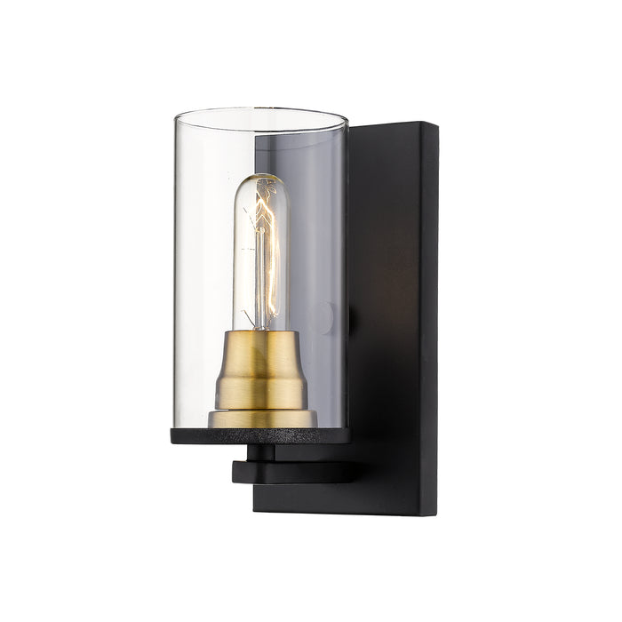 Millennium 3491-MB/HBZ Pasadena One Light Wall Sconce, Matte Black/Heirloom Bronze Main Image.jpg