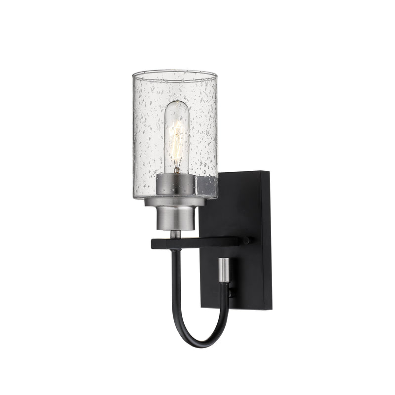 Millennium 3511-MB/BN Clifton One Light Wall Sconce, Matte Black/Brushed Nickel Main Image.jpg