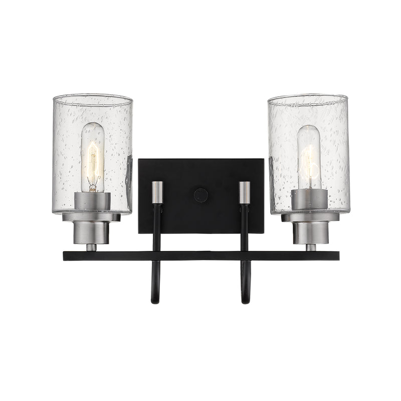 Millennium 3512-MB/BN Clifton Two Light Vanity, Matte Black/Brushed Nickel Main Image.jpg