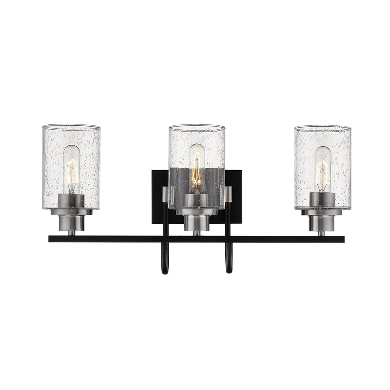 Millennium 3513-MB/BN Clifton Three Light Vanity, Matte Black/Brushed Nickel Main Image.jpg