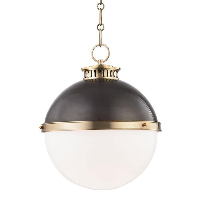 Hudson Valley 4025-ADB Latham One Light Pendant, Aged/Antique Distressed Bronze Main Image.jpg